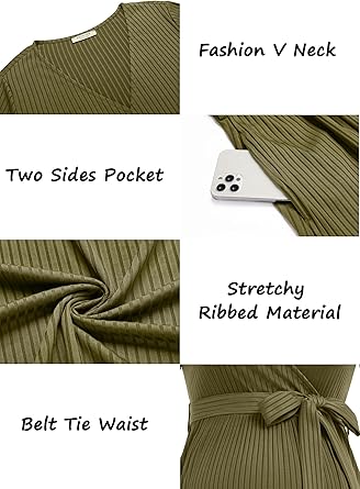 Ekouaer Women Short Sleeve Maternity Nursing Dress Casual V Neck Breastfeeding Loungewear Ribbed Knit Pregnancy Dresses