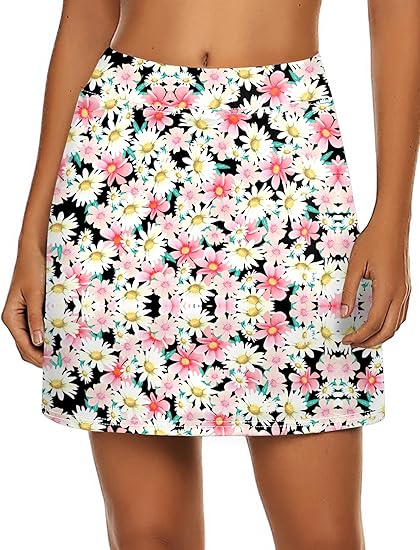 Ekouaer Golf Skorts for Woman High Waisted Active Skort Lightweight Tennis Skirt with 2 Pockets Workout Pickleball Sports