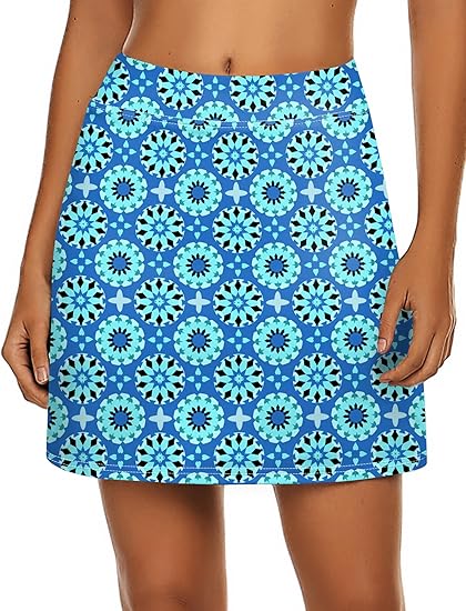 Ekouaer Women's Active Performance Skort Lightweight Skirt for Running Tennis Golf Workout Sports