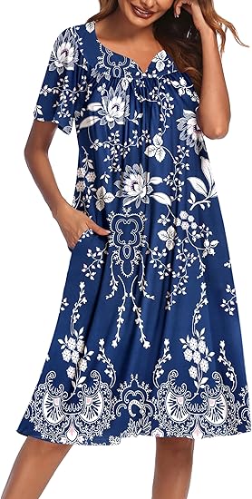Ekouaer Women's House Dress with Pockets