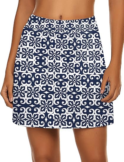 Ekouaer Women's Active Performance Skort Lightweight Skirt for Running Tennis Golf Workout Sports