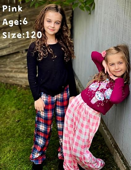 Ekouaer Boys Pajama Pants Long Sleep Soft Elastic Waist Bottoms Plaid Lounge With 2 Pockets 4-14 Years