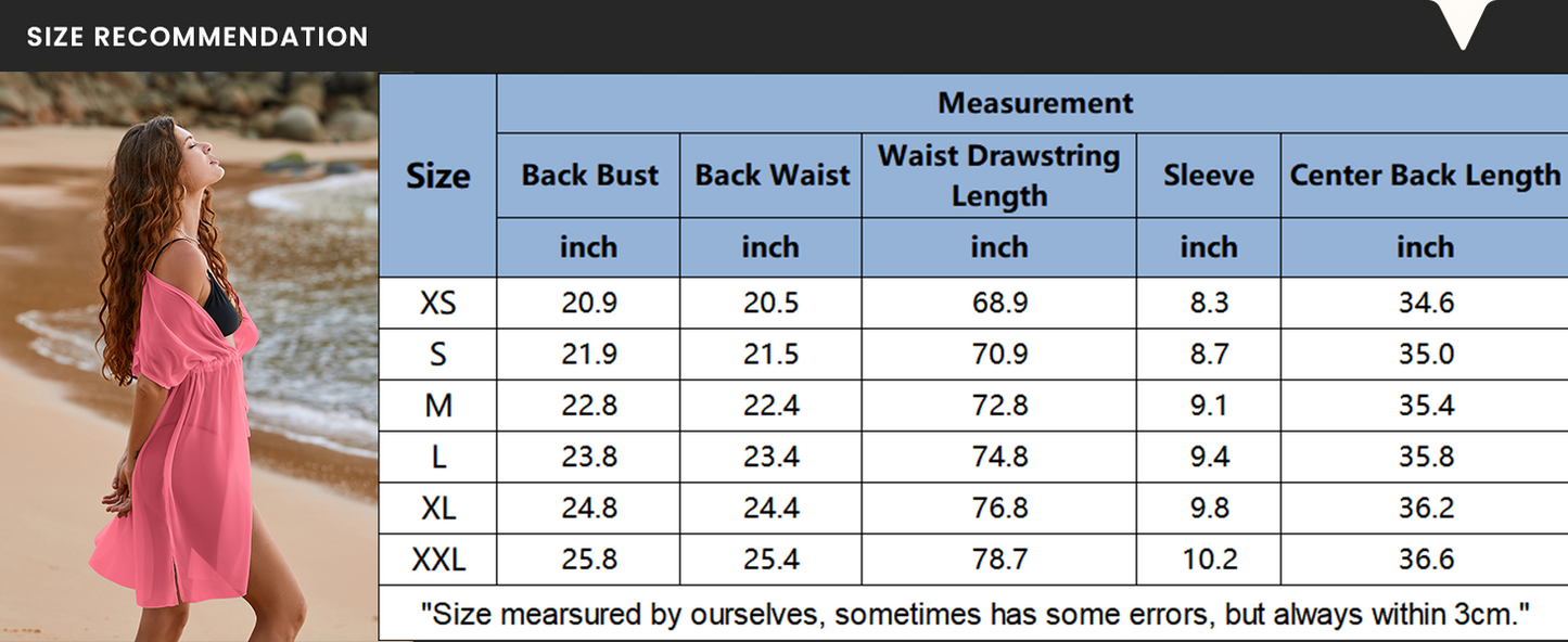 Ekouaer Bathing Suit Cover Up Chiffon Swim Suit Coverup Tie Front Sheer Beach Coverups Swimwear Cardigans