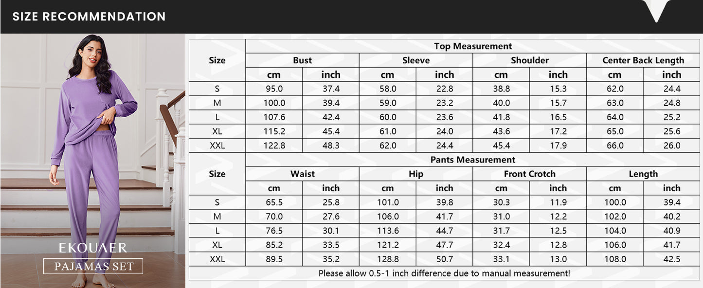 Ekouaer Womens Pajamas Sets Long Sleeve Soft Sleepwear 2 Piece Velvet Pjs Lounge Sets with Pockets Army Green S