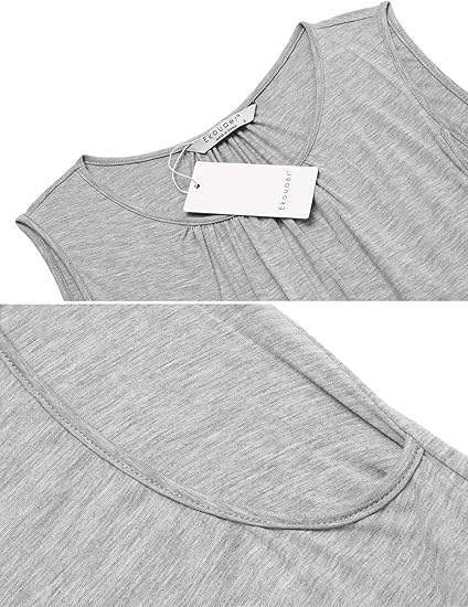 Ekouaer Women's Nursing Tank Tops for Breastfeeding 3 Packs Maternity Shirts Double Layer Pregnancy Clothes