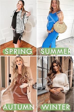 Ekouaer Women's Maternity Dress Rib Knit Sleeveless Tank Side Slit Bodycon Dresses Pregnancy Clothes