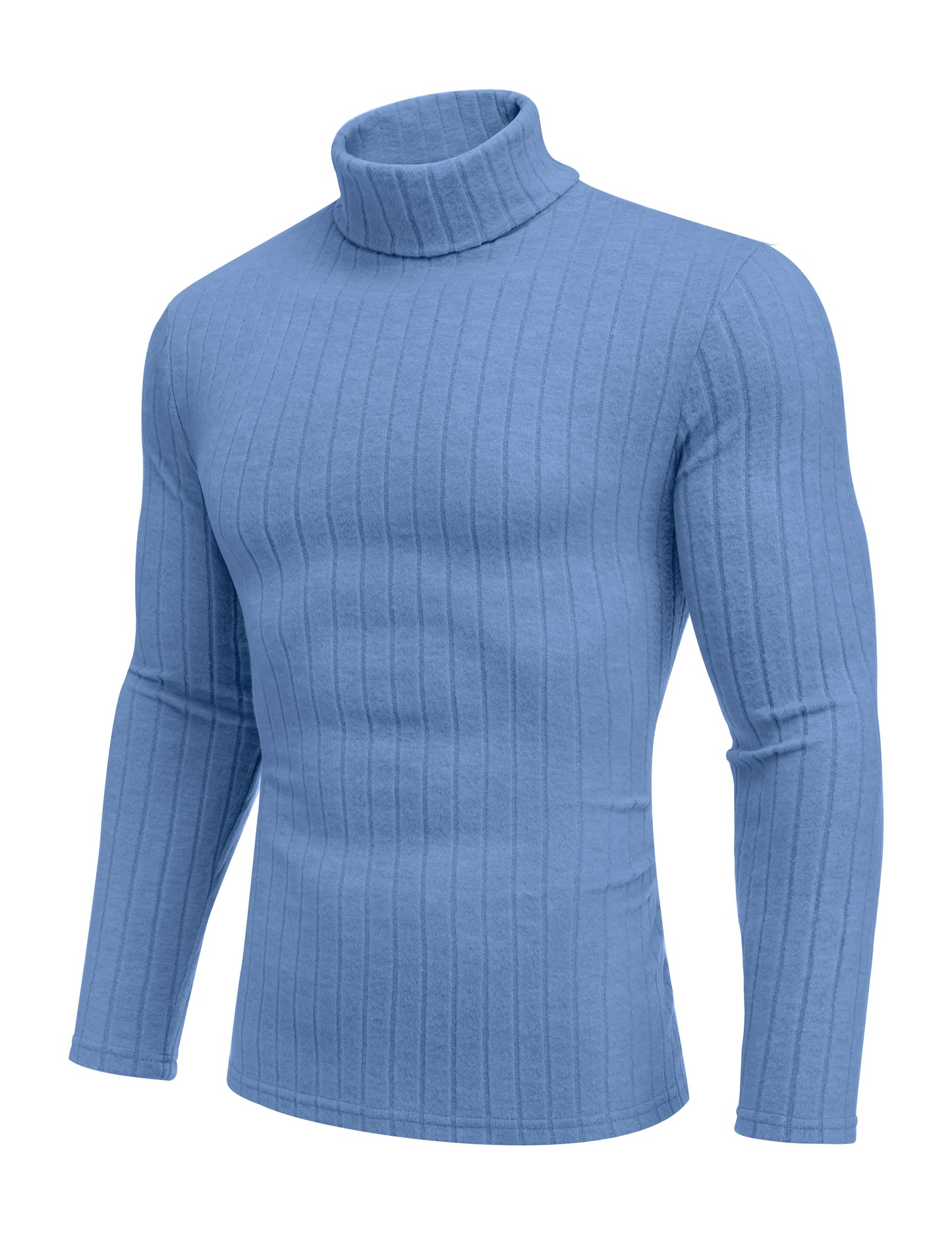 Ekouaer Mens Thermal Top Base Layers Turtleneck Long Sleeve Slim Fit Jumper Fall Winter Thermal Underwear Ribbed Lightweight