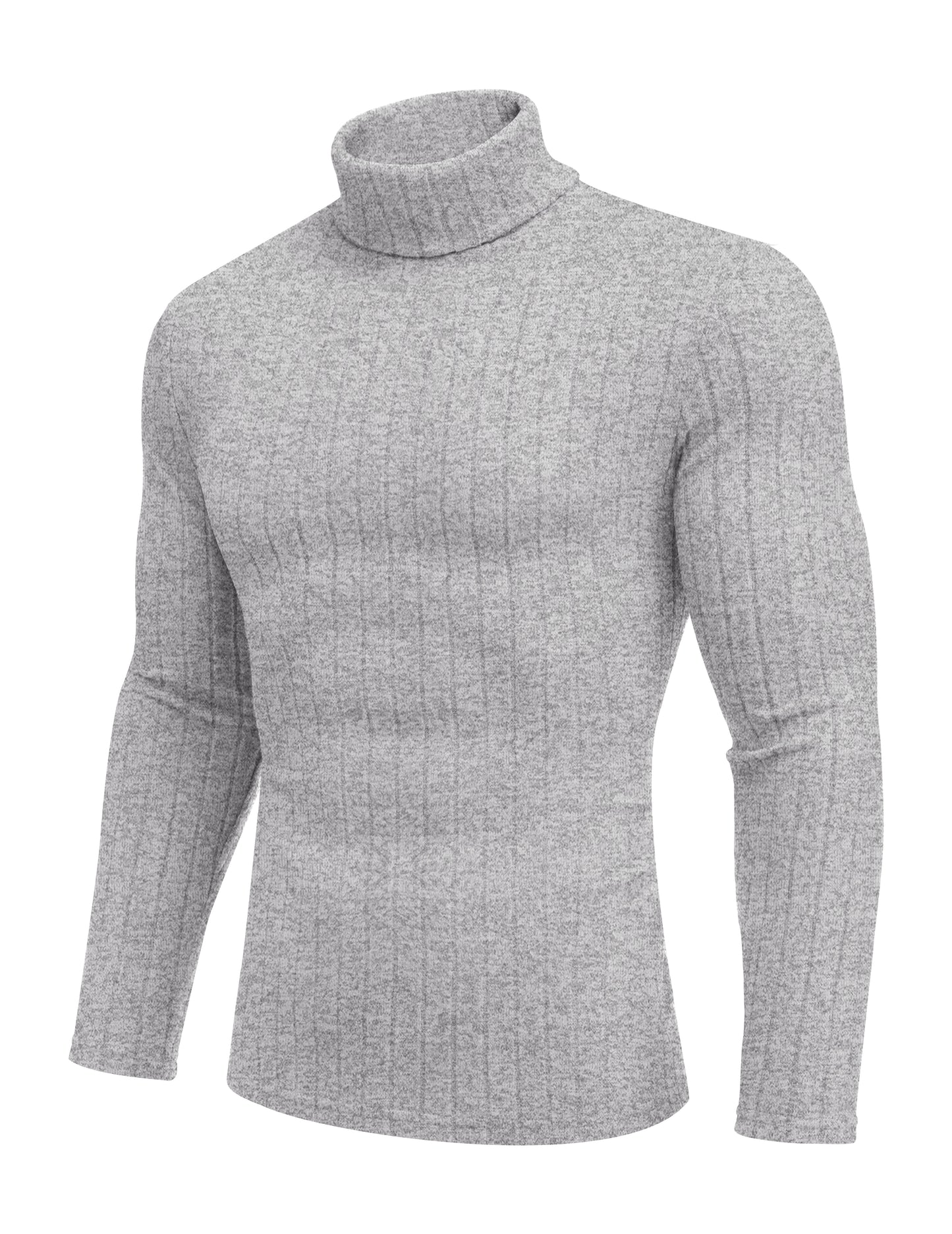 Ekouaer Mens Thermal Top Base Layers Turtleneck Long Sleeve Slim Fit Jumper Fall Winter Thermal Underwear Ribbed Lightweight