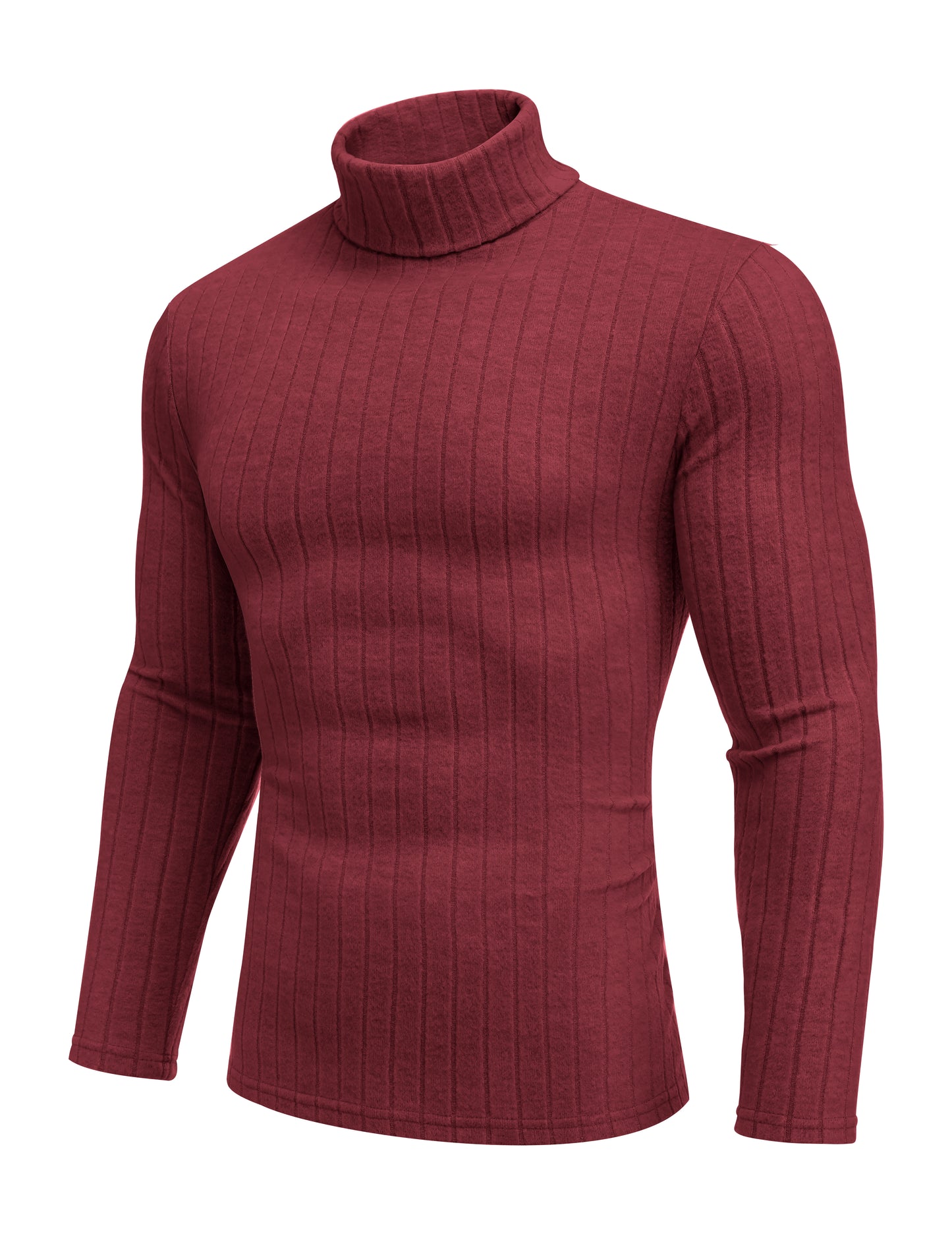 Ekouaer Mens Thermal Top Base Layers Turtleneck Long Sleeve Slim Fit Jumper Fall Winter Thermal Underwear Ribbed Lightweight