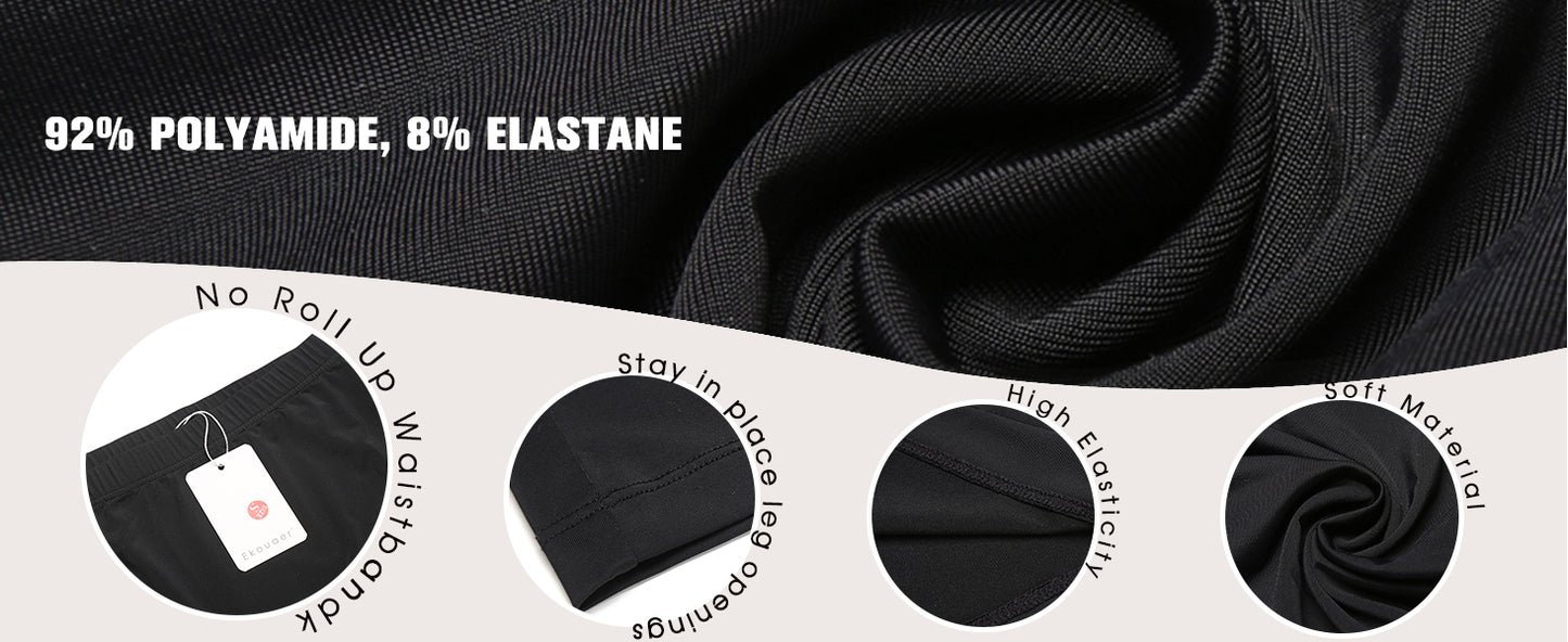 Ekouaer Boyshort Panties Women's Soft Underwear Briefs Invisible Hipster 3 Pack Seamless Boxer Brief Panties