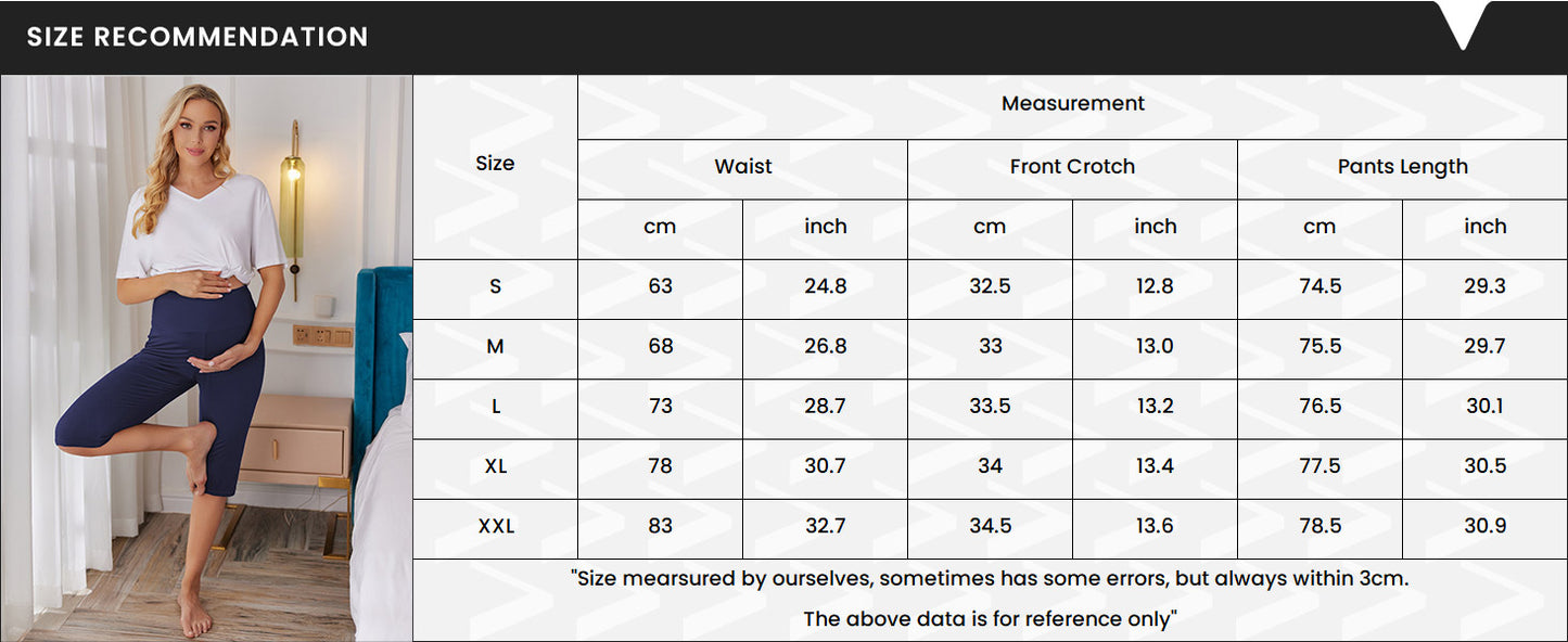 Ekouaer Maternity Shorts for Women Maternity Capris Yoga Pregnancy Short Pants Soft Joggers Lounge Bottoms