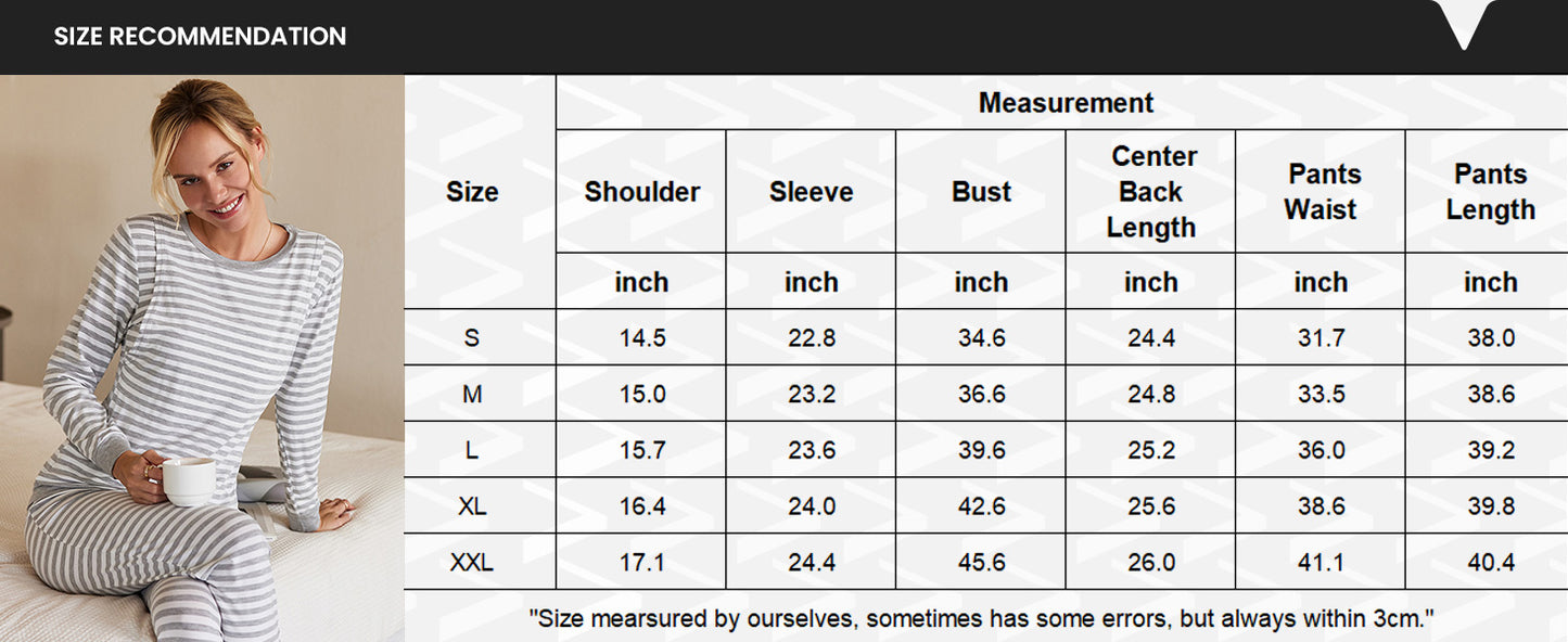 Ekouaer Nursing Pajama Set Long Sleeve Maternity Clothes Labor Pregnancy Pjs Breastfeeding Thermal Underwear Sleepwear